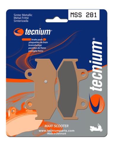 TECNIUM Maxi Scooter Sintered Metal Brake pads - MSS281