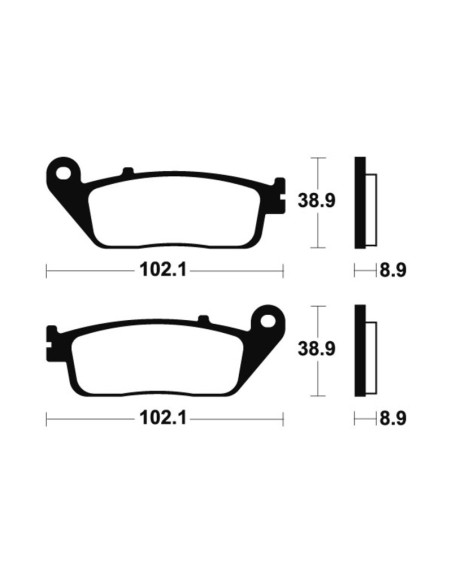 Plăcuțe de frână din metal sinterizat TECNIUM Maxi Scooter - MS S3 11