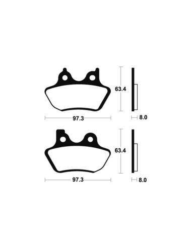 Plăcuțe de frână din metal sinterizat...