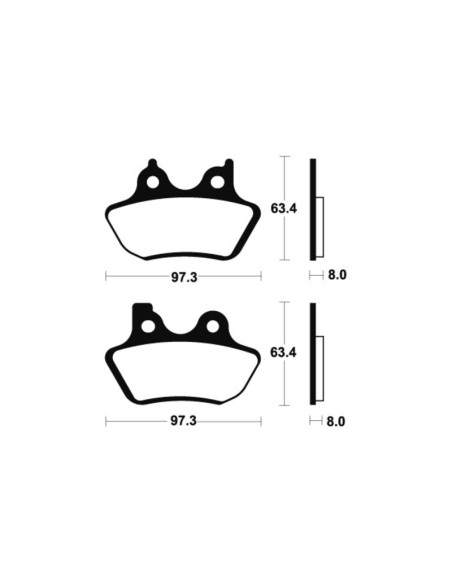 TECNIUM Street Performance Sintered Metal Brake pads - MF326