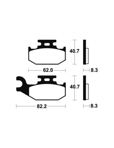 TECNIUM MX/ATV Sintered Metal Brake pads - MO336