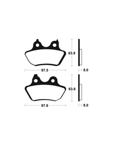 TECNIUM Street Organic Brake pads -...