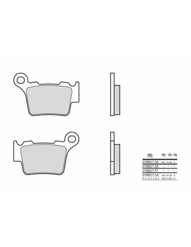 BREMBO Genuine Carbon Ceramic Brake pads - 07BB275A