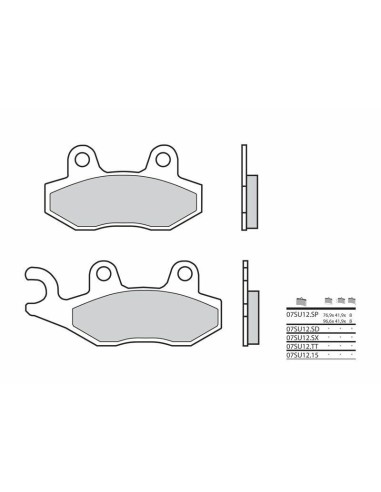 BREMBO Street Sintered Metal Brake pads - 07SU12SP