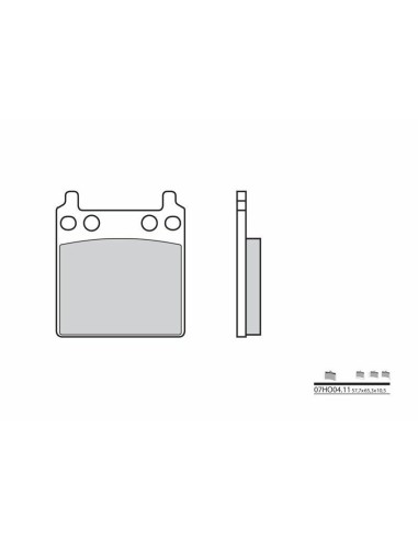 BREMBO Street Carbon Ceramic Brake pads - 07HO0411