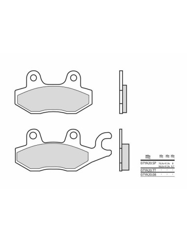 BREMBO Street Carbon Ceramic Brake pads - 07YA2008