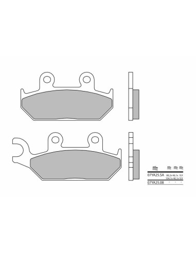 BREMBO Street Sintered Metal Brake pads - 07YA25SA