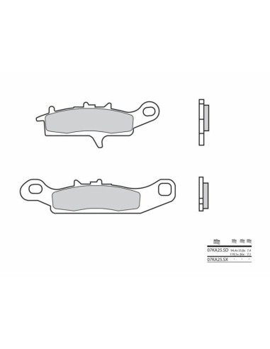 Plăcuțe de frână din metal sinterizat BREMBO Off-Road - 07KA25SD