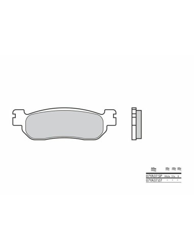 Plăcuțe de frână din metal sinterizat BREMBO Street - 07YA37SP