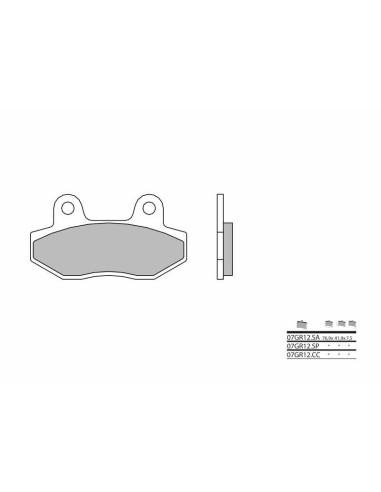 BREMBO Street Sintered Metal Brake pads - 07GR12SP