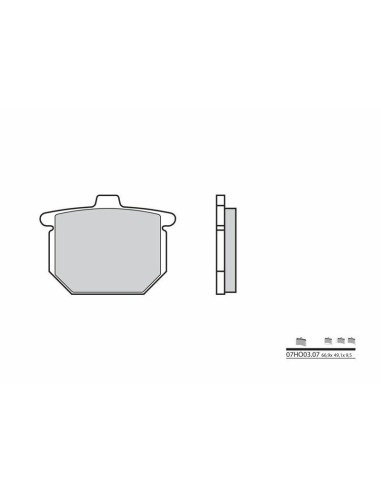 BREMBO Street Carbon Ceramic Brake pads - 07HO0307