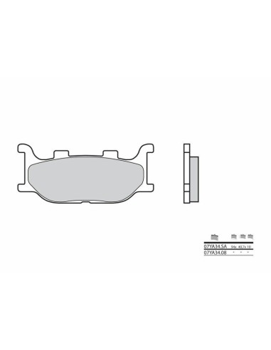 Plăcuțe de frână din metal sinterizat BREMBO Street - 07YA34SA