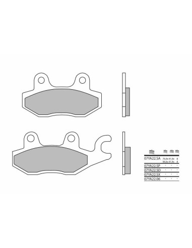 BREMBO Street Sintered Metal Brake pads - 07YA22SP