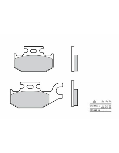 Plăcuțe de frână din metal sinterizat BREMBO Off-Road - 07GR49SD