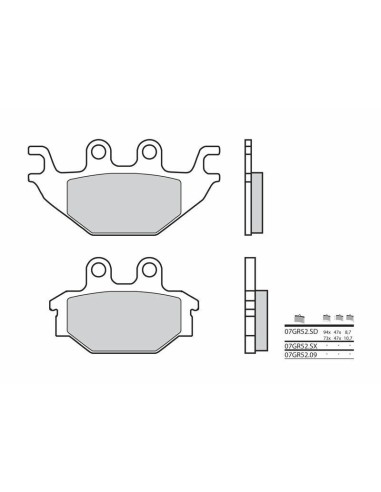 BREMBO Off-Road Sintered Metal Brake pads - 07GR52SX