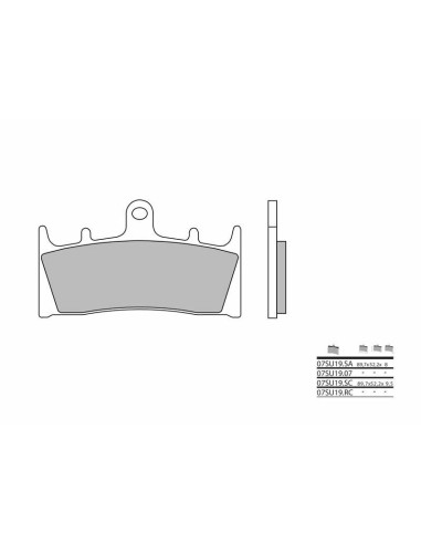 BREMBO Street Sintered Metal Brake pads - 07SU19SA