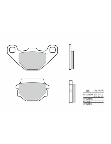 Plăcuțe de frână din metal sinterizat BREMBO Off-Road - 07 KS 04SD