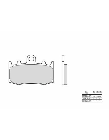 BREMBO Street Carbon Ceramic Brake pads - 07BB2607