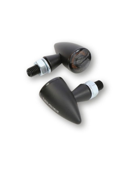HIGHSIDER pro Apollo Bullet LED Indicator/Position Light Black/Smoke 2in1, E-Approved (Pair)