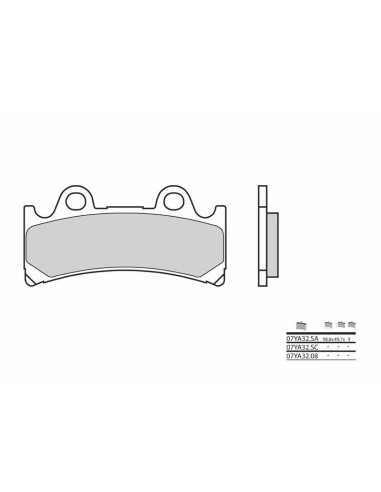 Plăcuțe de frână din metal sinterizat BREMBO - 07YA32SC