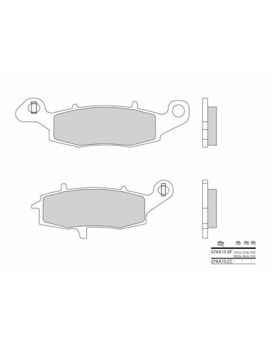 BREMBO Street Carbon Ceramic Brake pads - 07KA15CC