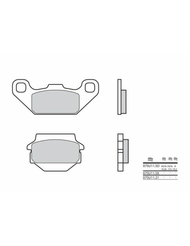 BREMBO Off-Road Sintered Metal Brake pads - 07SU11SX