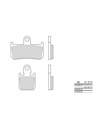 BREMBO Street Sintered Metal Brake pads - 07YA46SA