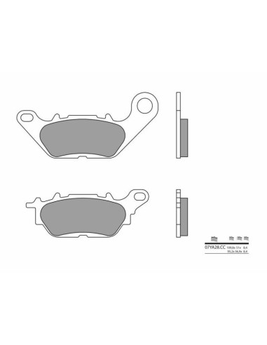 BREMBO Street Carbon Ceramic Brake pads - 07YA28CC