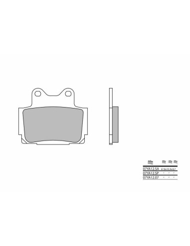 Plăcuțe de frână BREMBO Street Carbon Ceramic - 07YA1207