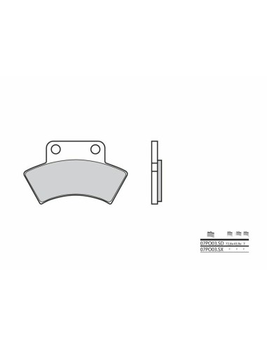 BREMBO Off-Road Sintered Metal Brake pads - 07PO03SX