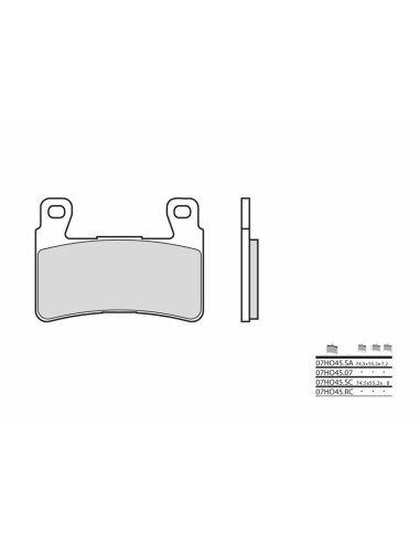 Plăcuțe de frână BREMBO Competition Carbon Ceramic - 07HO45RC