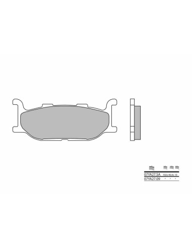 Plăcuțe de frână din metal sinterizat BREMBO Street - 07YA27SA