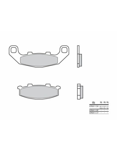 Plăcuțe de frână BREMBO Street Carbon Ceramic - 07KA1117