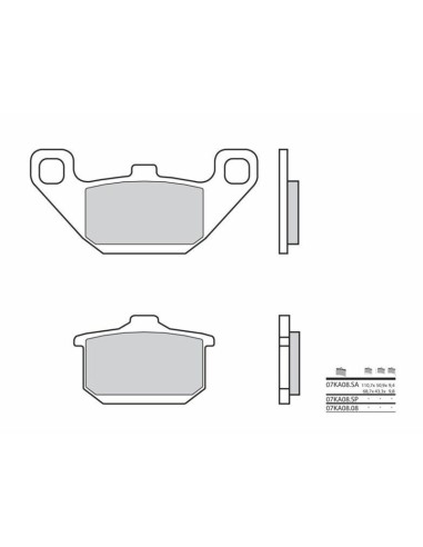 BREMBO Street Sintered Metal Brake pads - 07KA08SA