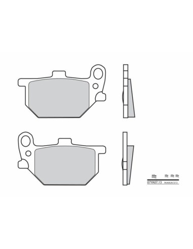 BREMBO Street Carbon Ceramic Brake pads - 07YA0713