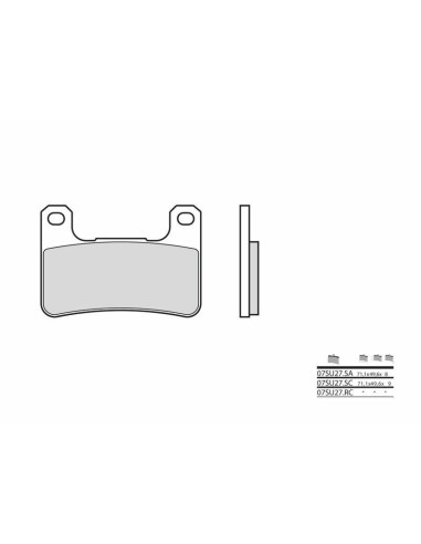 BREMBO Competition Carbon Ceramic Brake pads - 07SU27RC