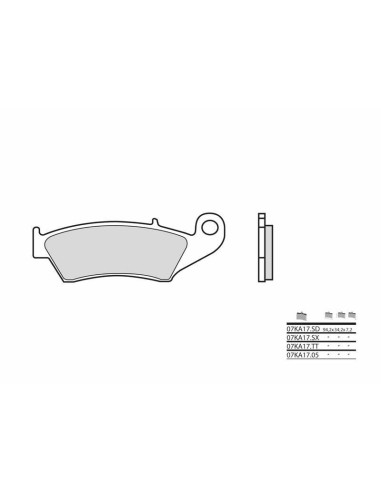 Plăcuțe de frână din metal sinterizat BREMBO Off-Road - 07KA17SD