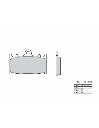 BREMBO Competition Carbon Ceramic Brake pads - 07KA13RC