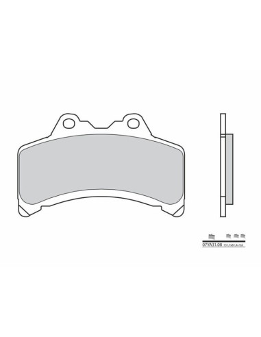 BREMBO Street Carbon Ceramic Brake pads - 07YA3108