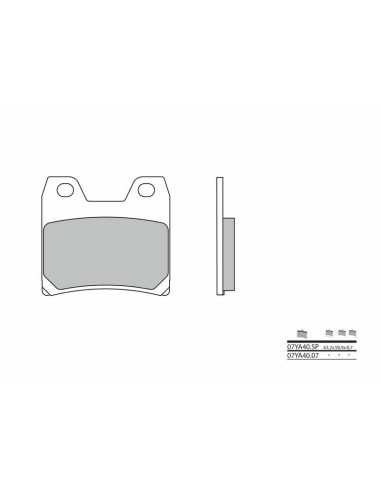 Plăcuțe de frână din metal sinterizat BREMBO Street - 07YA40SP