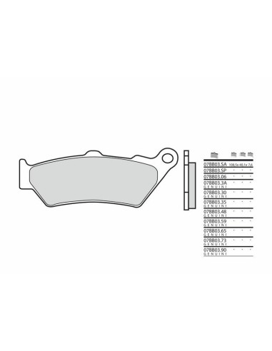 Plăcuțe de frână din metal sinterizat BREMBO Street - 07BB03SP
