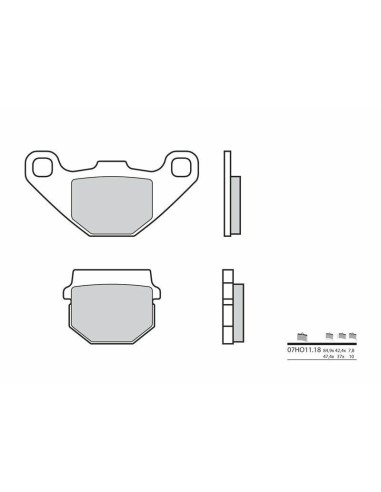 BREMBO Street Carbon Ceramic Brake pads - 07HO1118