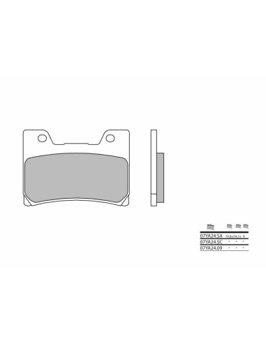 BREMBO Street Sintered Metal Brake pads - 07YA24SA