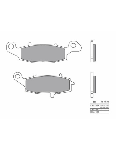 Plăcuțe de frână din metal sinterizat BREMBO Street - 07KA19SA