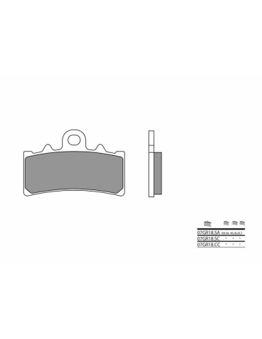 Plăcuțe de frână BREMBO Street Carbon Ceramic - 07GR18CC