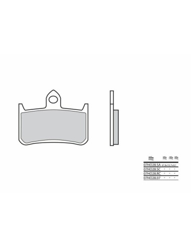 BREMBO Street Carbon Ceramic Brake pads - 07HO2807