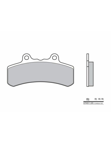 BREMBO Street Carbon Ceramic Brake pads - 07HD1109