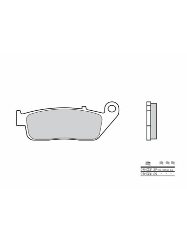 Plăcuțe de frână din metal sinterizat BREMBO Street - 07HO31SP