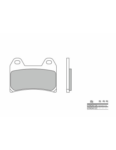 Plăcuțe de frână din metal sinterizat BREMBO Street - 07HO47SA