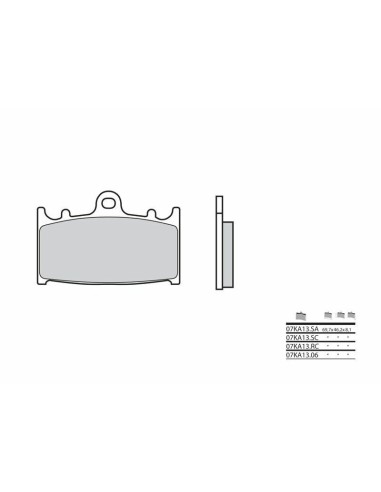 Plăcuțe de frână din metal sinterizat BREMBO Street - 07KA13SA